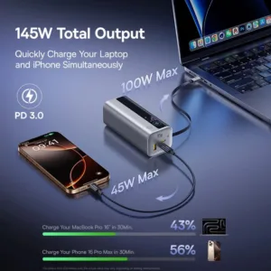 پاوربانک 145 وات بیسوس مدل EnerGeek GR11 ظرفیت 20000 میلیآمپرساعت