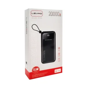 پاوربانک 22.5 وات لوینو مدل N-31 ظرفیت 20000 میلیآمپرساعت