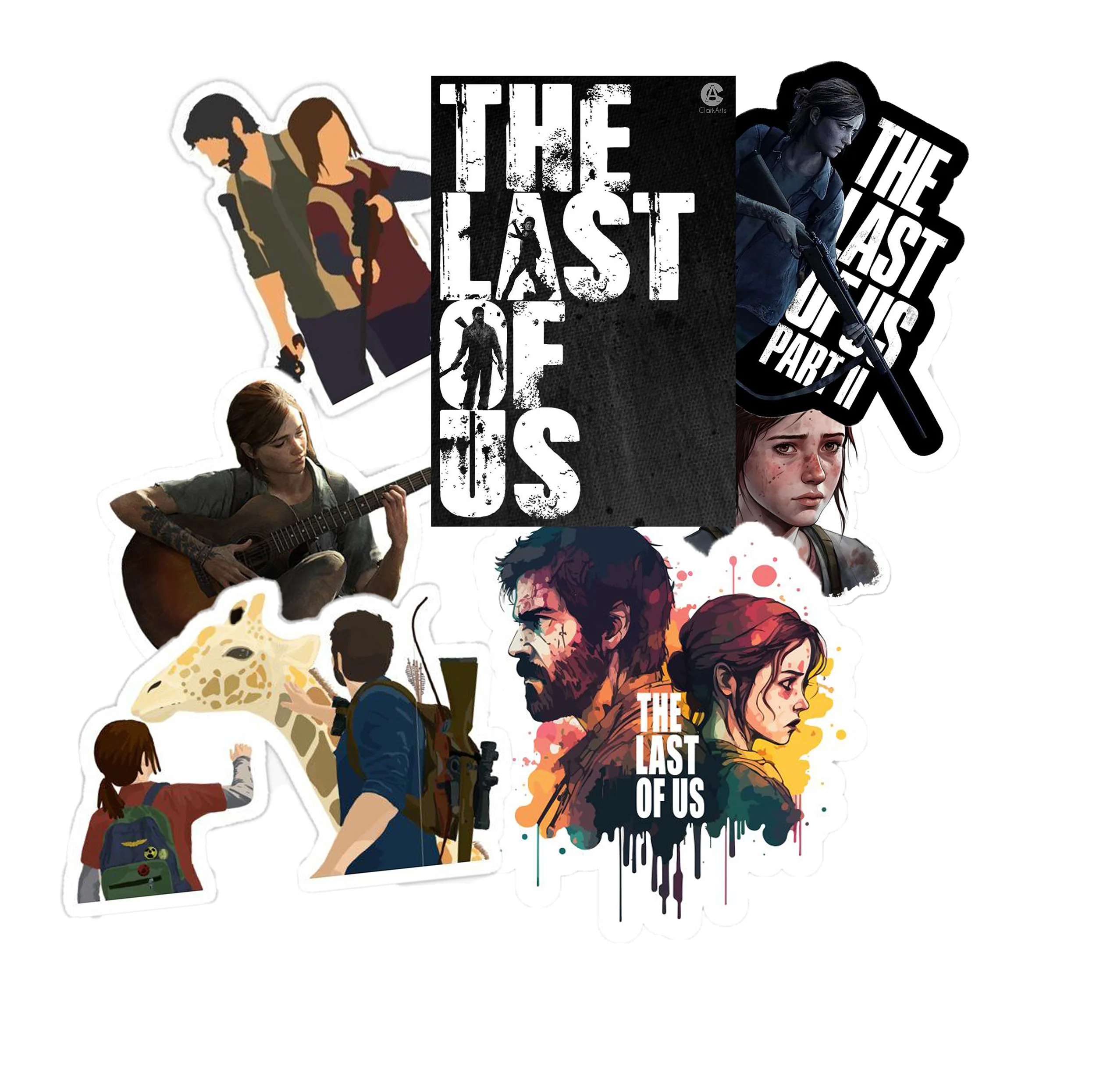 استیکر لپتاب و گوشی طرح last of us کد 8111 مجموعه 7 عددی