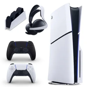 کنسول بازی سونی مدل PlayStation 5 Slim ظرفیت یک ترابایت ریجن 2016A اروپا به همراه دسته اضافی و پایه شارژر و هدست Elite