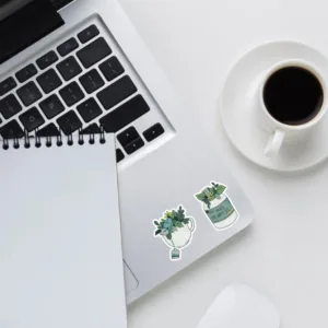 استیکر لپ تاپ و موبایل طرح گیاه مجموعه 9 عددی