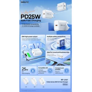 شارژر دیواری 25 وات ریمکس مدل A35 SUPERFAST