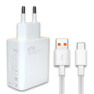 شارژر دیواری شیائومی مدل  TURBO FAST 67W به همراه کابل تبدیل USB-C
