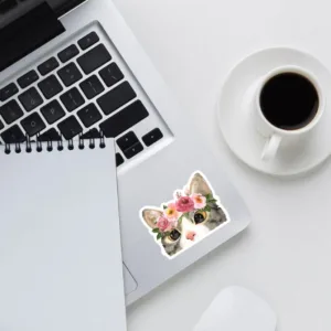 استیکر لپ تاپ طرح گربه مجموعه 4 عددی