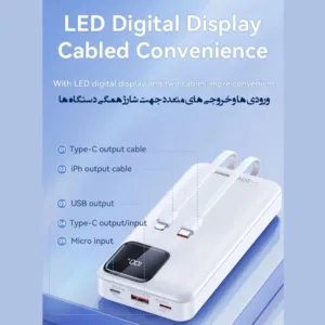 پاوربانک ریمکس مدل Fast Charge 513 ظرفیت 20000 میلی آمپر ساعت