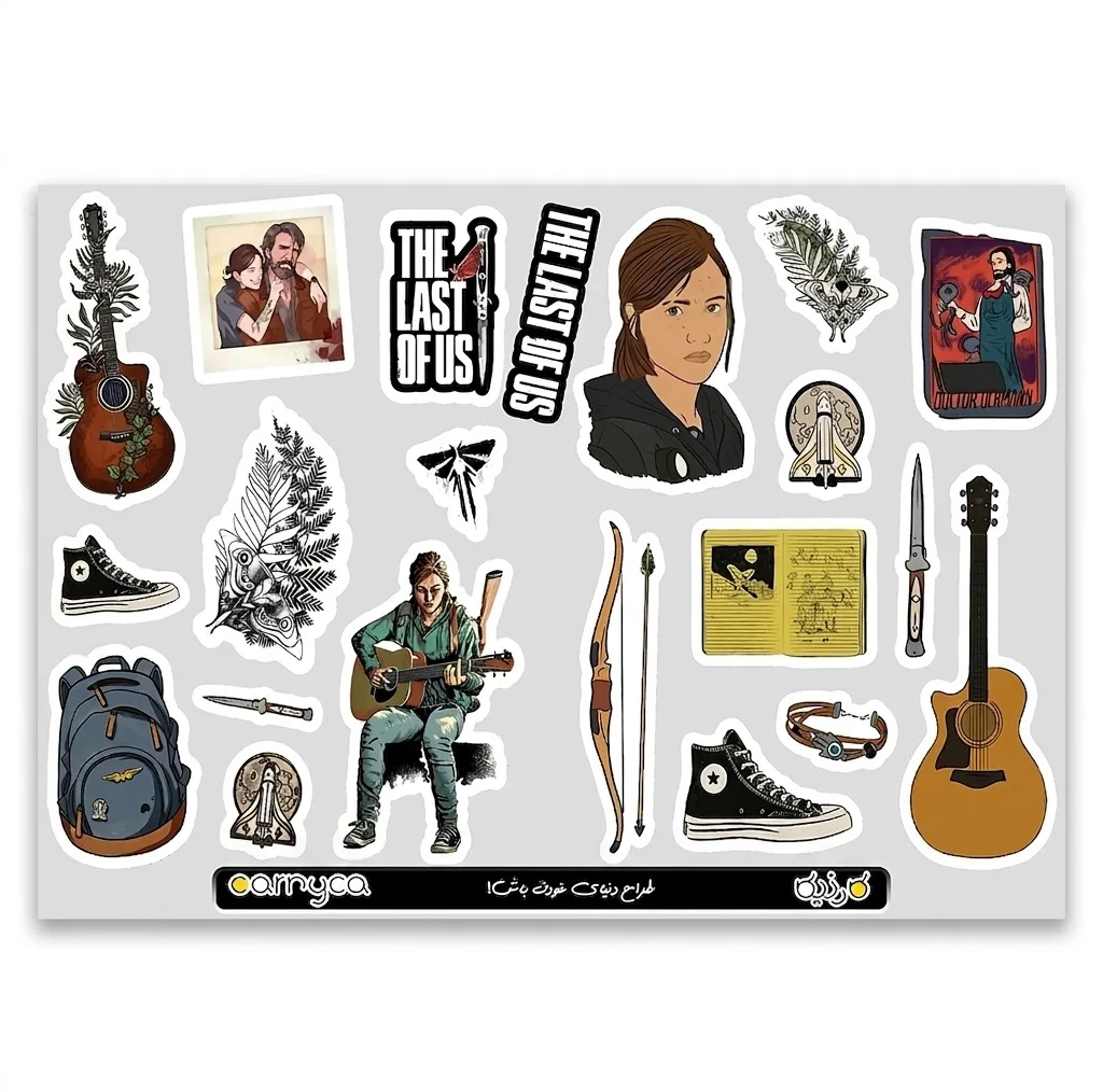 استیکر لپ تاپ و موبایل کارنیکا طرح بازی لست آف آس مدل 2 The Last of Us کد 111236 مجموعه 21 عددی
