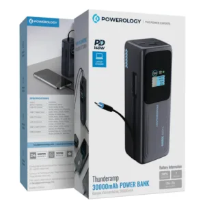 پاوربانک 140 وات پاورولوژی مدل Thunderamp ظرفیت 30000 میلی آمپر ساعت