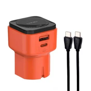 شارژر دیواری 45 وات 2 پورت الدینیو مدل Q2420 به همراه کابل USB-C