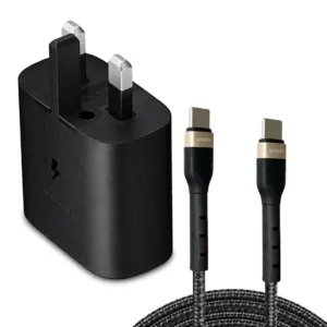 شارژر دیواری 25 وات لیندوس پلاس مدل Galaxy S23 FE با کابل USB-C