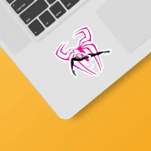 استیکر لپ تاپ و موبایل بووم طرح لوگو اسپایدرمن مدلGwen Stacy کد MR2