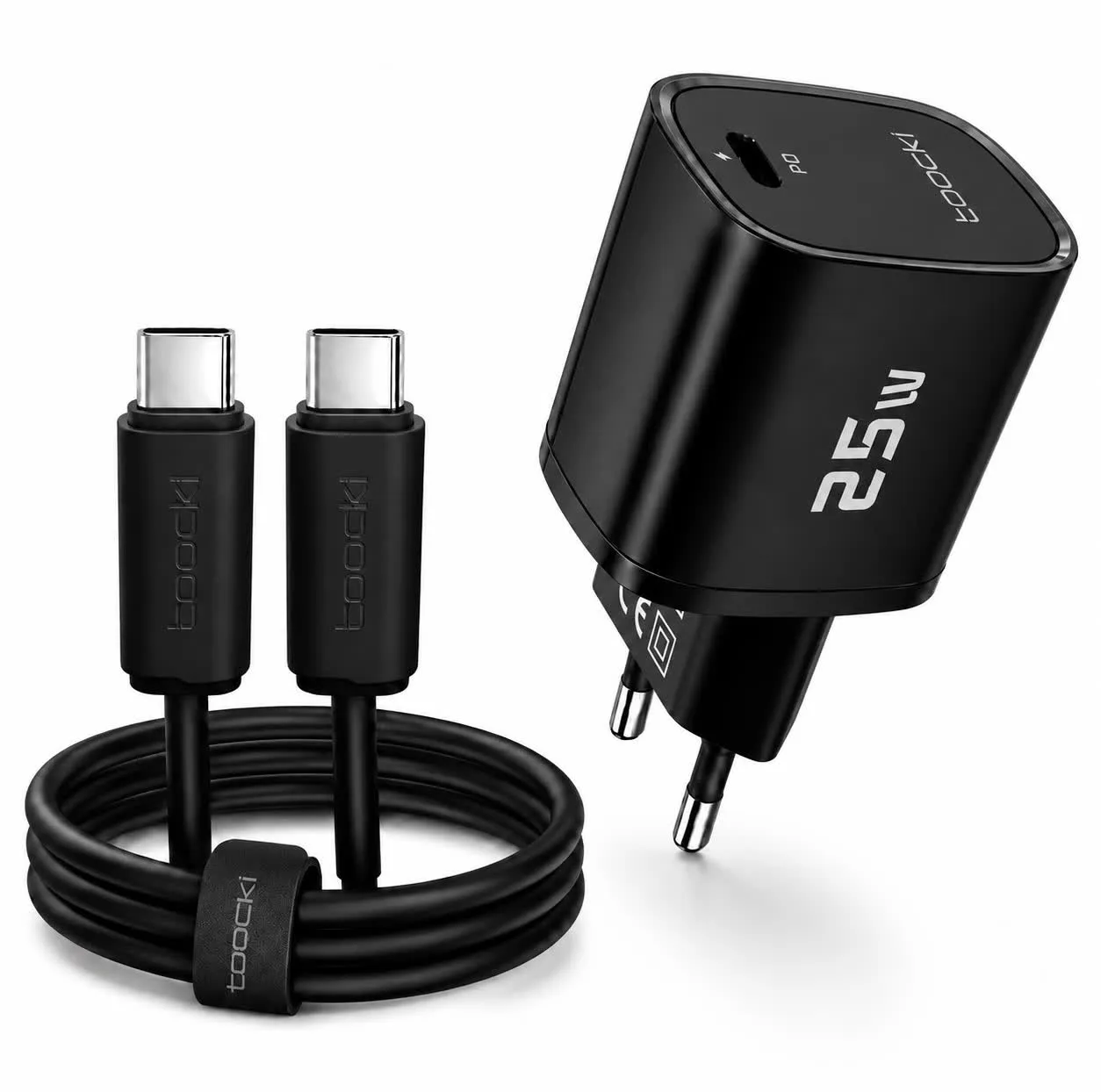 شارژر دیواری ۲۵ وات توکی مدل A07 به همراه کابل USB-C