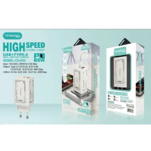 شارژر دیواری 65وات دوپورت ترکا مدل CH-653