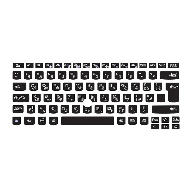 برچسب حروف فارسی کیبورد توییجین و موییجین مدل black 01 مناسب برای لپ تاپ لنوو ThinkPad x230i