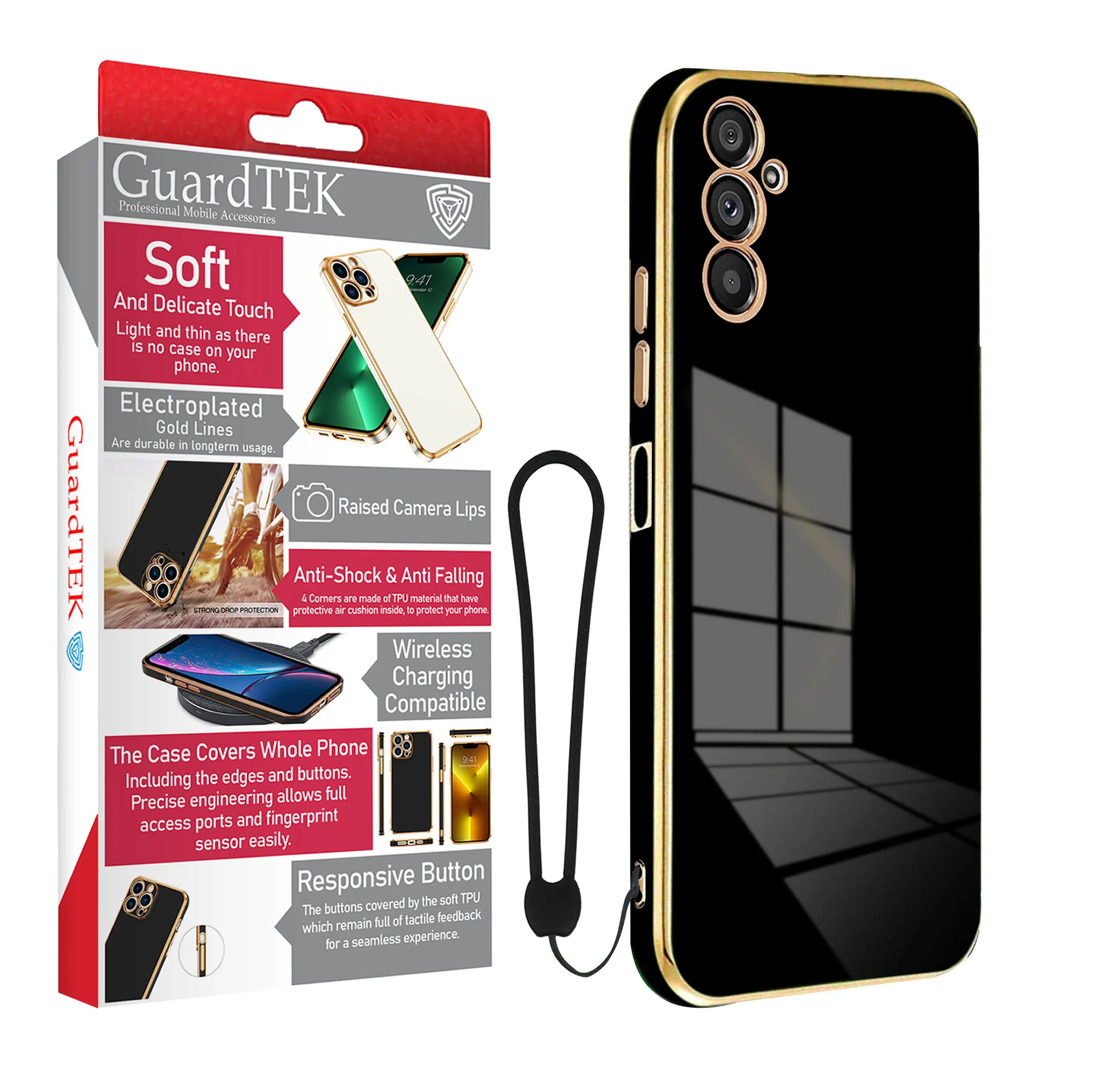 کاور گاردتک آساک مدل Apple Strap مناسب برای گوشی موبایل سامسونگ  Galaxy A26 به همراه بندآویز