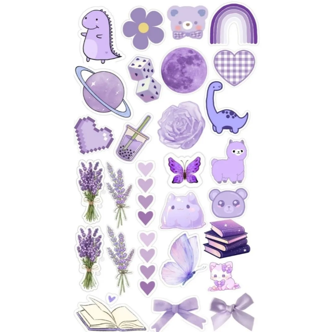 استیکر لپ تاپ طرح ماه کد 5 مجموعه 28 عددی