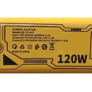 شارژر دیواری 120 وات مدل HX111-A+C به همراه کابل تبدیل USB / USB-C به لایتنینگ / USB-C