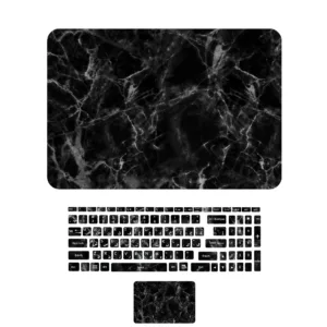 استیکر لپ تاپ طرح marble کد 01 مناسب برای لپ تاپ 17 اینچی به همراه برچسب حروف فارسی کیبورد