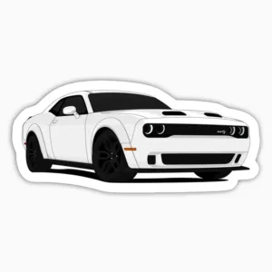 استیکر لپ تاپ و موبایل بووم طرح ماشین مدل Dodge Hellcat کد KT99