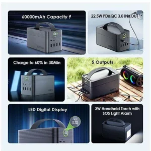 پاوربانک اُرایمو مدل OPB-P600Q ظرفیت 60000 میلی آمپر ساعت