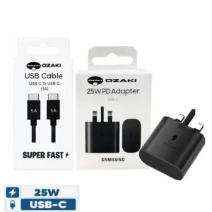 شارژر دیواری 25 وات اوزاکی مدل EP-Galaxy به همراه کابل USB-C