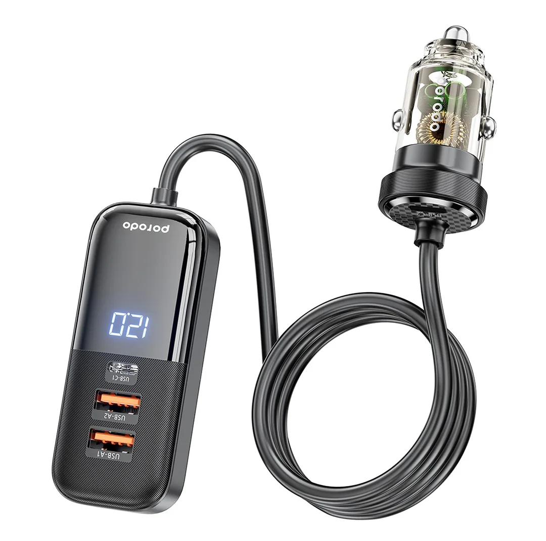 شارژر فندکی 120 وات 4 پورت پرودو مدل PD-120TMCC
