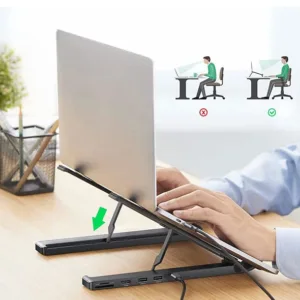 پایه نگهدارنده لپ تاپ و هاب 6 پورت یوگرین مدل CM359-80551