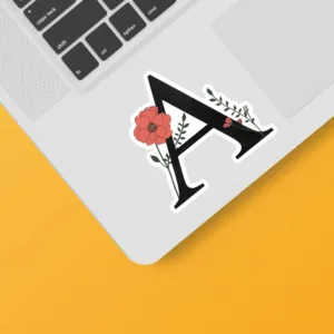 استیکر لپ تاپ و موبایل بووم طرح حروف انگلیسی مدل A کد N24