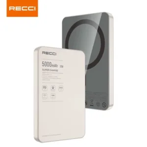 پاوربانک بیسیم 20 وات رسی مدل RPB-W35 ظرفیت 5000 میلیآمپرساعت