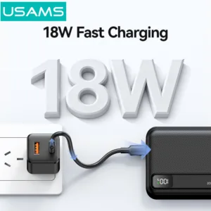 پاوربانک 22.5 وات یوسمز مدل cd263 ظرفیت 10000 میلیآمپرساعت