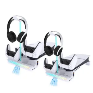 فن خنک کننده و شارژر دسته و پایه نگهدارنده پلی استیشن 5 پی جی تک مدل GP-533