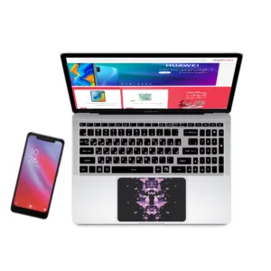 استیکر لپ تاپ کد but02 به همراه برچسب حروف فارسی کیبورد