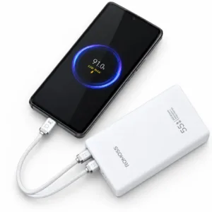 پاوربانک 55 وات روموس مدل PAC20U-162 ظرفیت 12500 میلی‌آمپر‌ساعت به همراه کابل USB-C