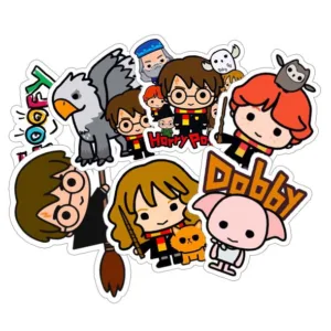 استیکر و برچسب گوفی مدل هری پاتر چیبی طرح Harry Potter کد HP-GX701 مجموعه 7 عددی