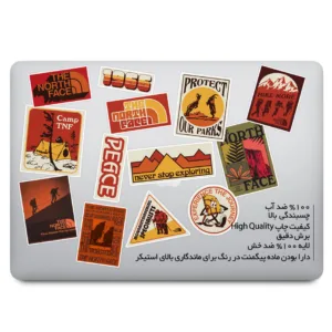 استیکر لپ تاپ ماسا دیزاین طرح کمپینگ کد COL009 مجموعه 13 عددی