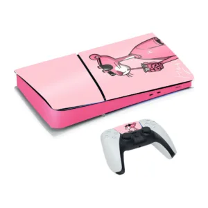 برچسب کنسول بازی پلی استیشن 5 اسلیم کایمون مدل pink panther کدP5S051 بسته 6عددی