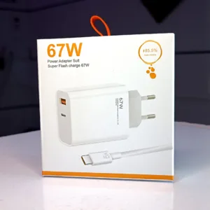 شارژر دیواری 67 وات مدل EU67 به همراه کابل USB-C