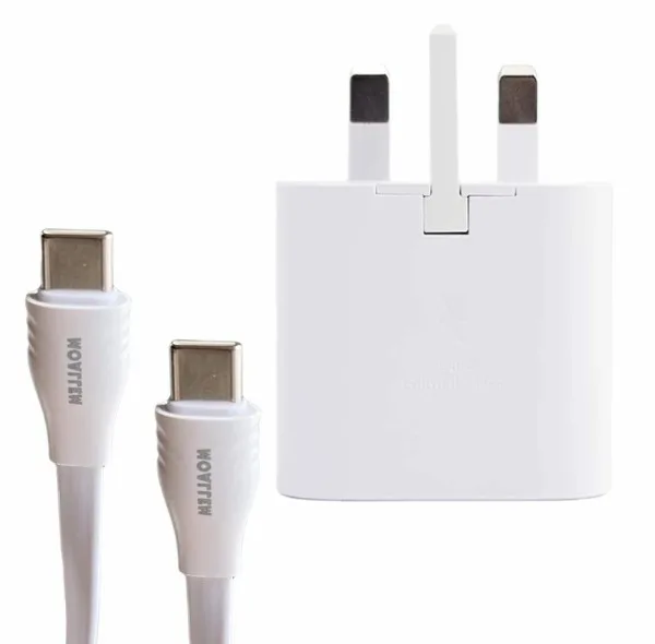 شارژر دیواری 25 وات معلم مدل Galaxy S24 fe به همراه کابل USB-C