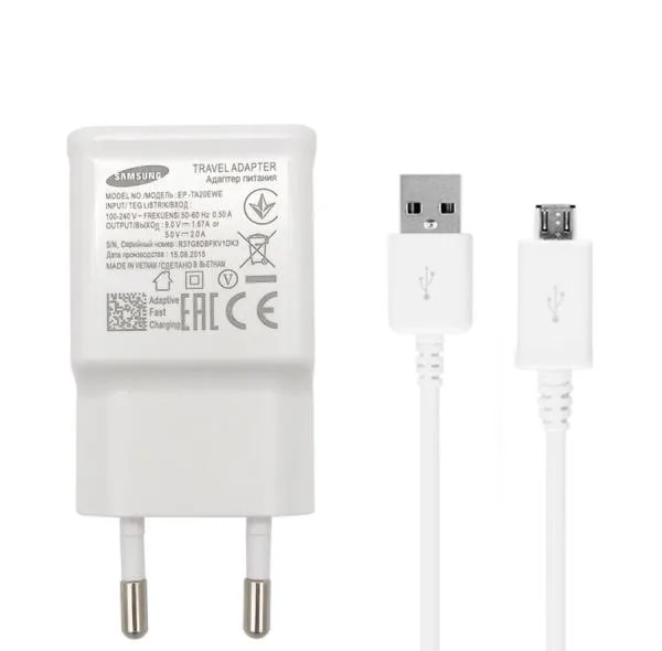 شارژر دیواری مدل EP-TA20EWE به همراه کابل تبدیل microUSB