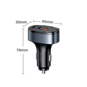 شارژر فندکی 100 وات سه پورت یوسمز مدل CC257