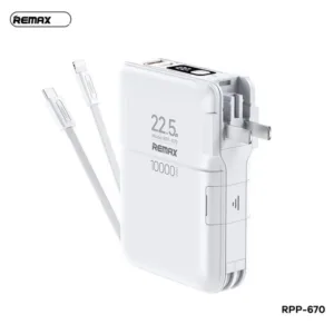 پاوربانک ریمکس مدل RPP-670-Multi compatible Chargers ظرفیت 10000 میلی آمپرساعت