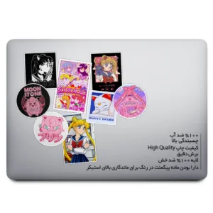 استیکر لپ تاپ ماسا دیزاین طرح ژاپنی کد SAL18 مجموعه 8 عددی