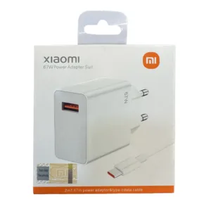 شارژر دیواری شیائومی مدل TURBO FAST 67W به همراه کابل تبدیل USB-C