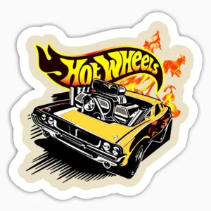 استیکر لپ تاپ بووم طرح ماشین مدل Hot Wheels کد JC11