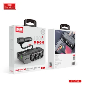 شارژر فندکی 120 وات ارلدام مدل FAST IN-CAR CS4